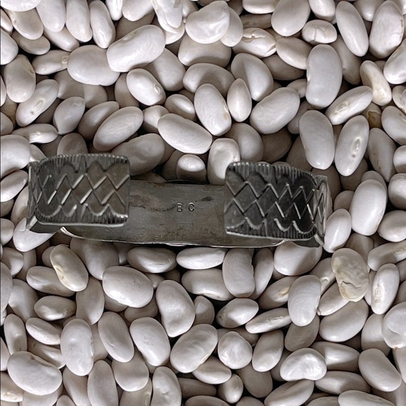 native American Turquoise and Red Stone sterling Silver vintage cuff  Bracelet - Picture 10 of 12